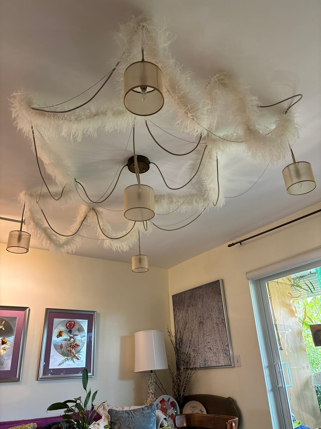 Customer photo review of Ostrich with Marabou Feather Boa