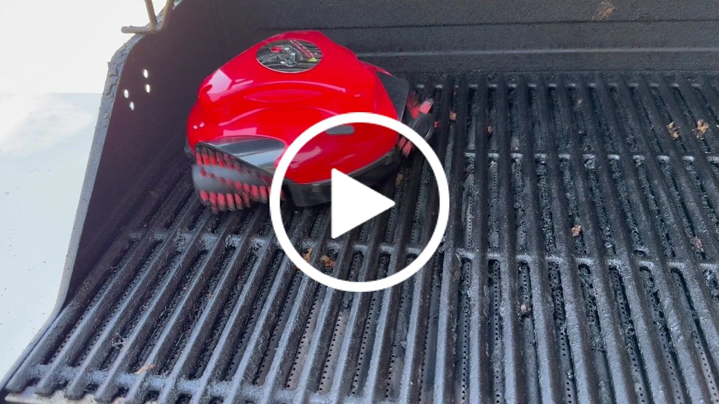 Customer video review of Grillbot Red: Automatic Grill Cleaning Robot
