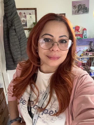 Customer photo review of Remy Human Hair Invisible Wire Extension - Copper