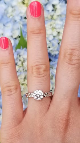 Customer photo review of Woven Solitaire 1.25ct CZ Ring in Sterling Silver
