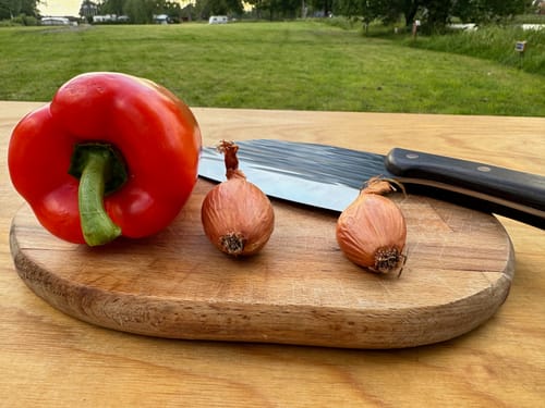 Customer photo review of Handgeschmiedetes Kochmesser - Ergonomic