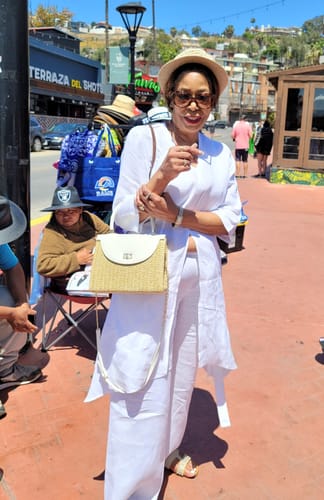 Customer photo review of Two Pieces Wide Linen Set Alison