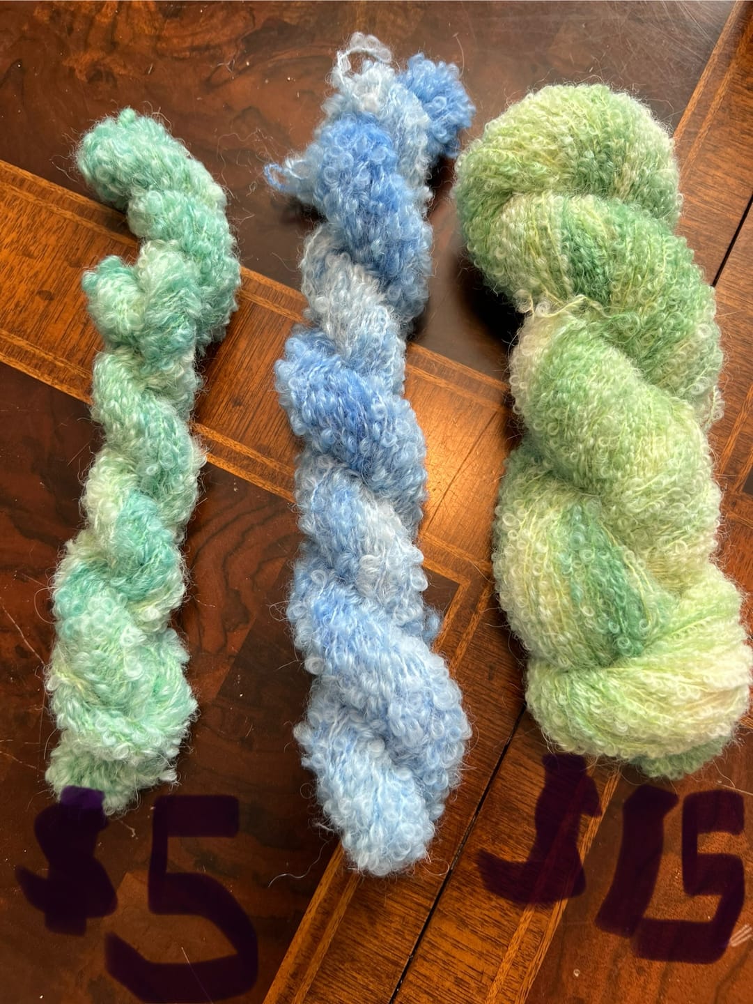 Customer photo review of Alpaca Boucle Worsted