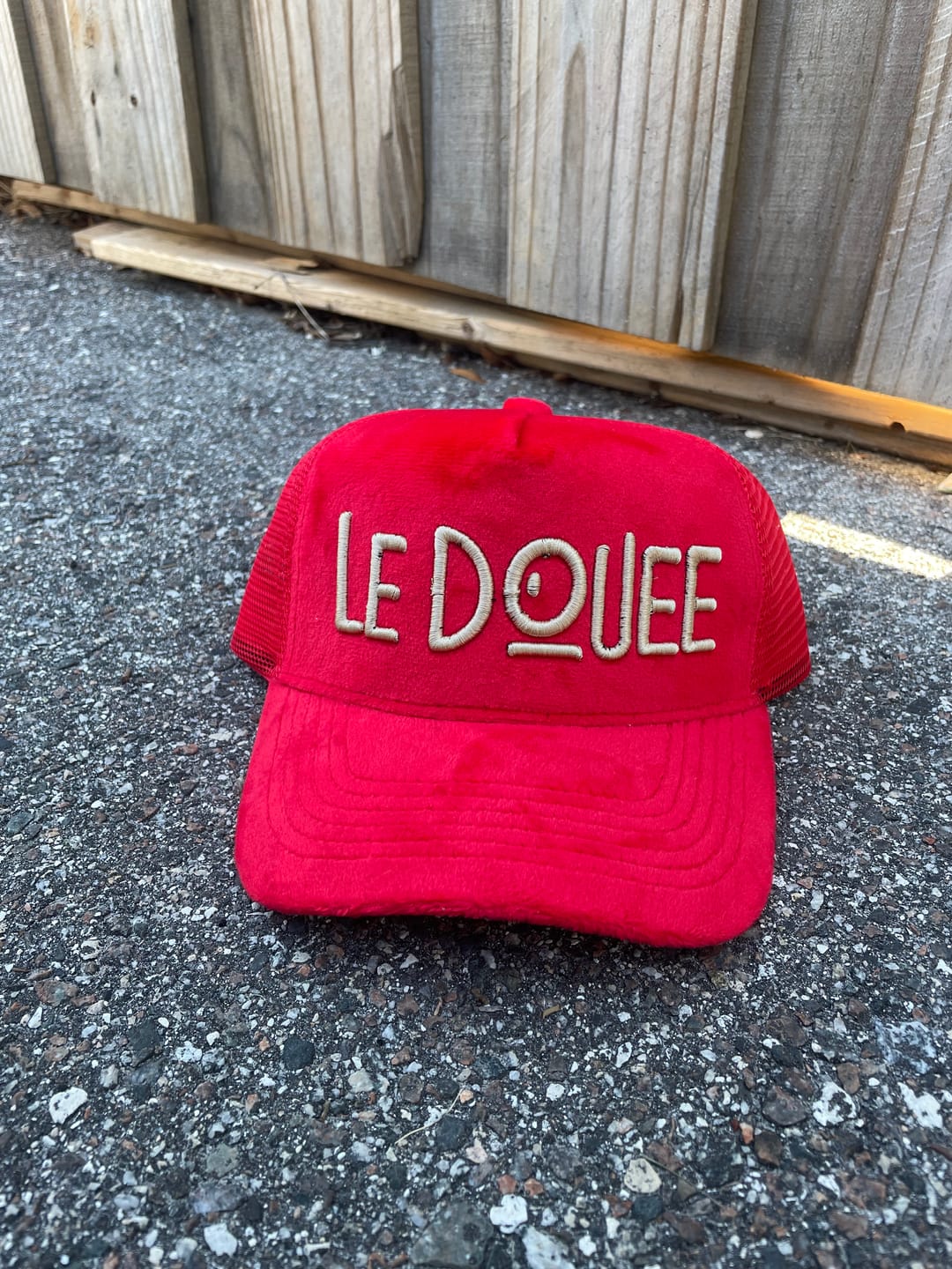 Customer photo review of Velvet Trucker Hat