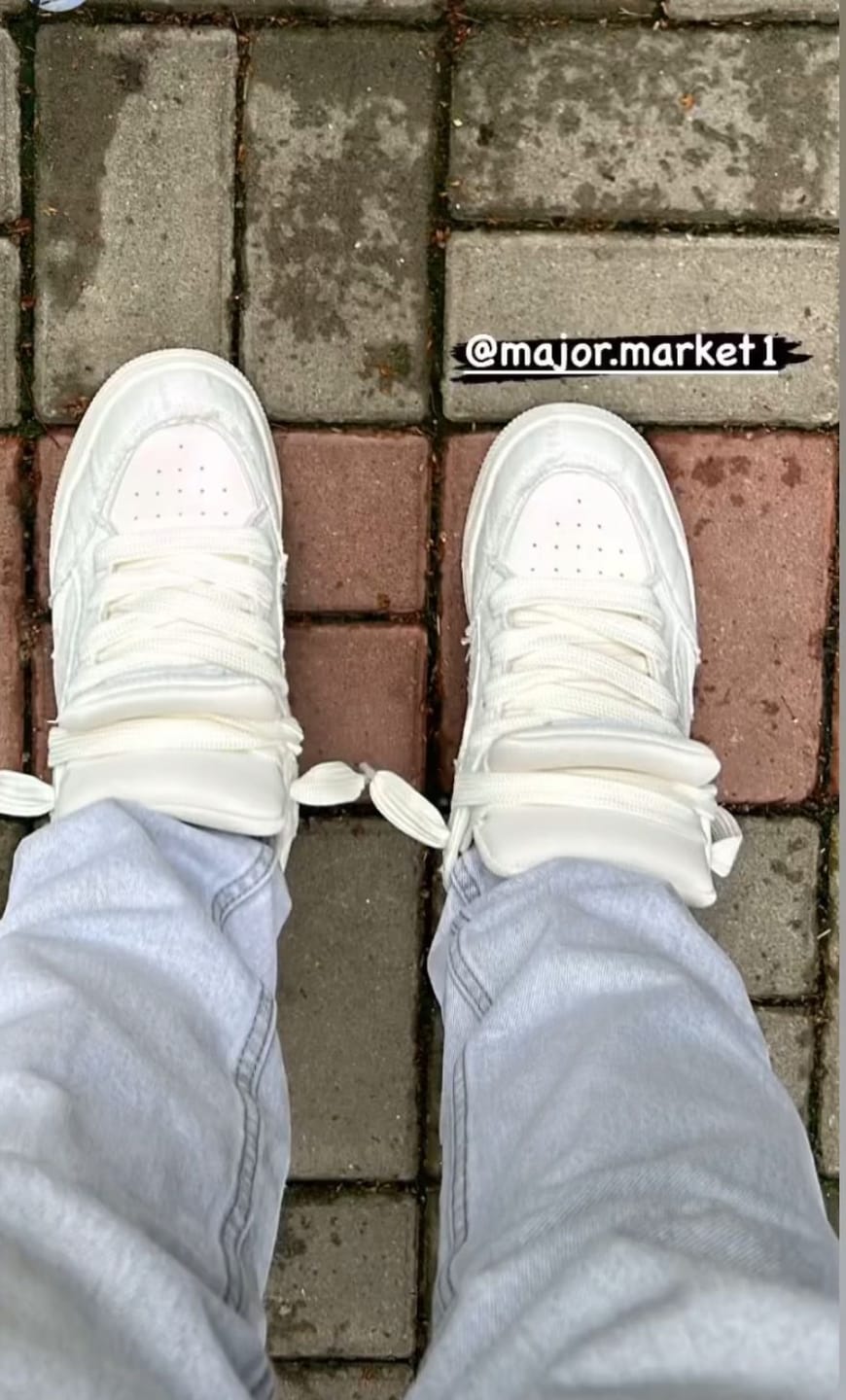 Customer photo review of Double Tongue Sneakers