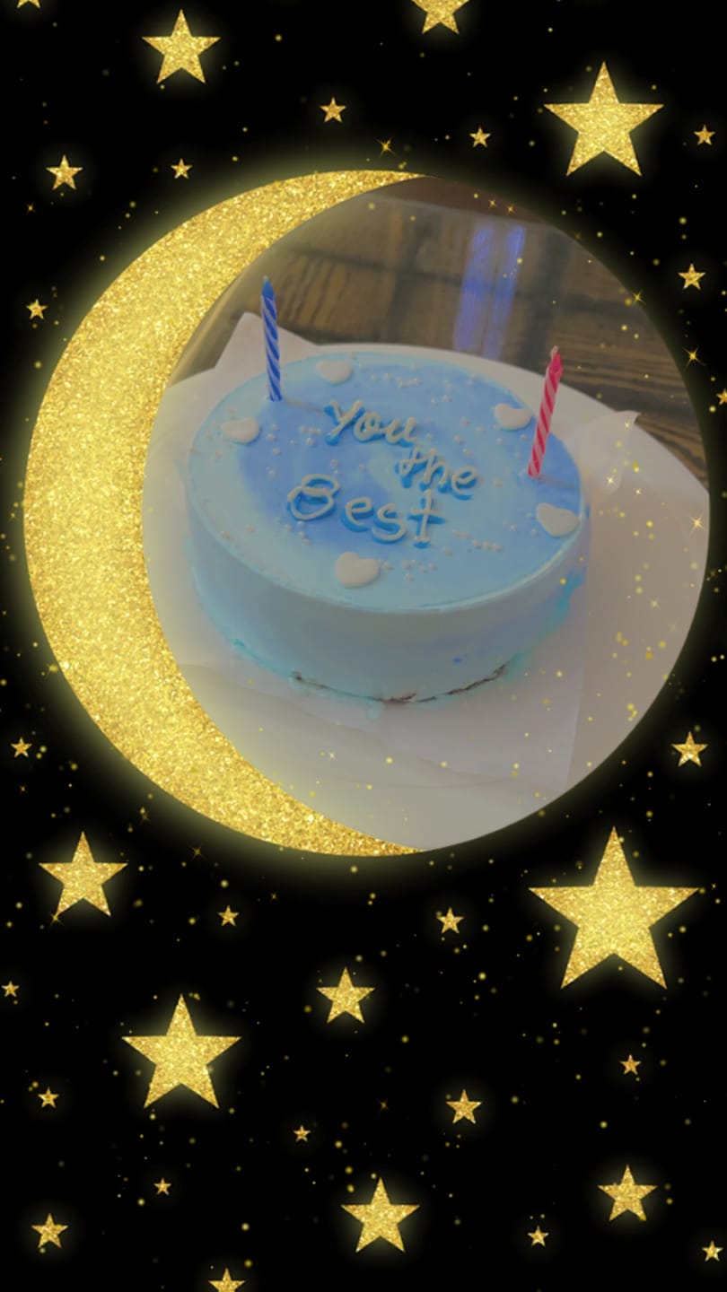 Customer photo review of Ombre Father Day Bento Cake