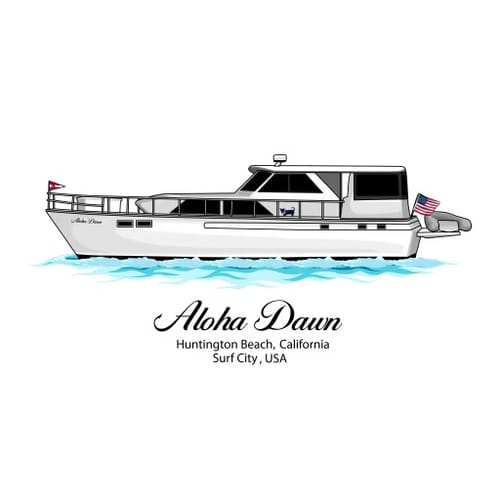 Customer photo review of Custom Digital Boat Artwork