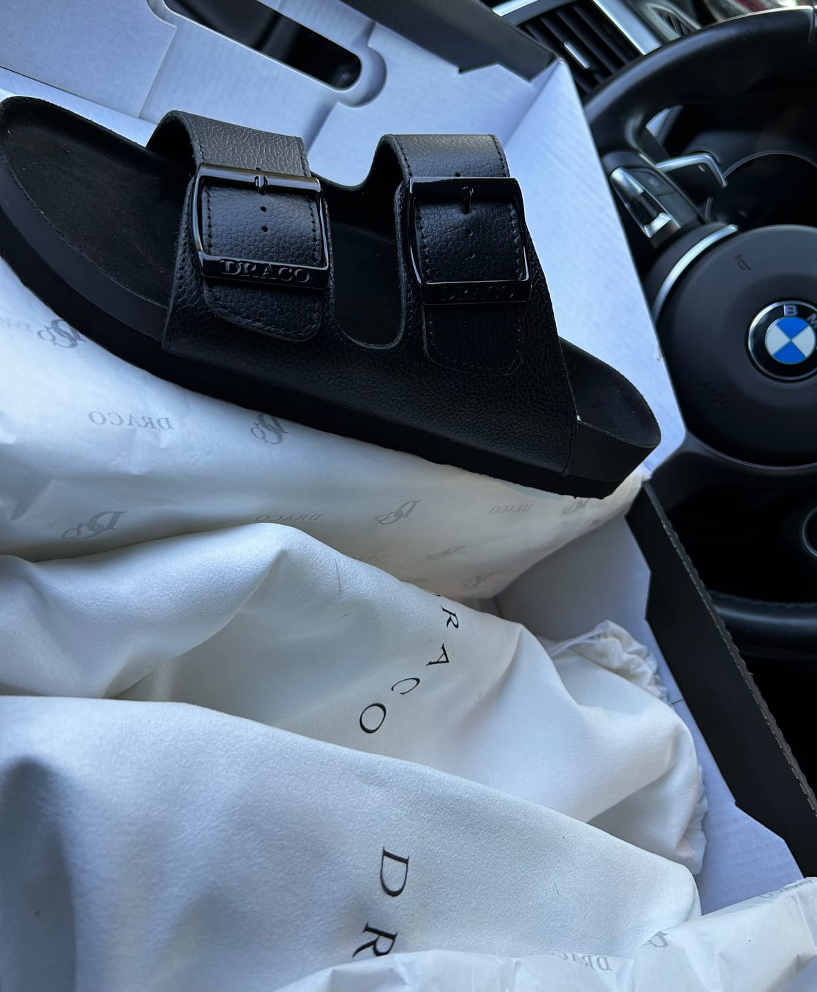 Customer photo review of Draco Sandals