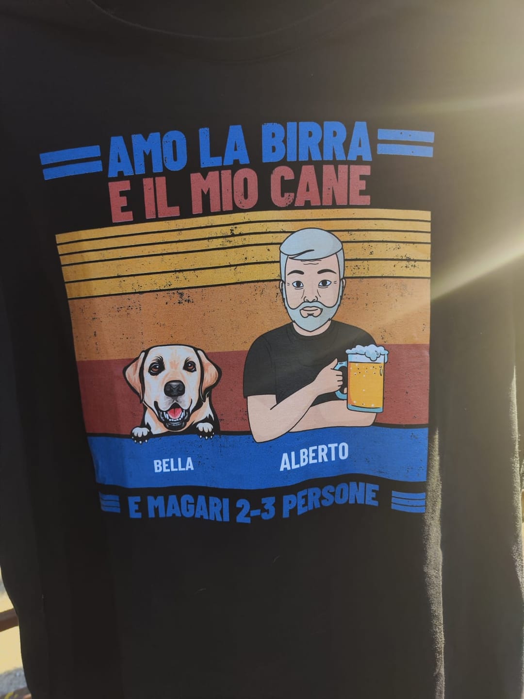 Customer photo review of Amo la birra e i miei animali da compagnia - Maglietta personalizzata