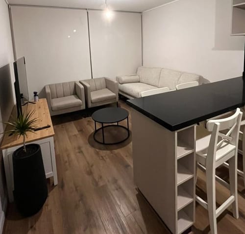 Customer photo review of Mesa de centro circular | METAL BLACK