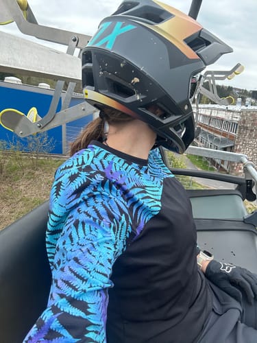 Customer photo review of #A1 - LS MOUNTAINBIKE JERSEY | coral blue