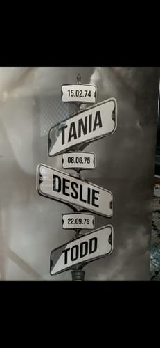 Customer photo review of DATE OF BIRTH OF CHILDREN by Cstm Canvas