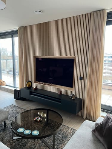 Customer photo review of Panneau acoustique bois | Noyer | De première qualité