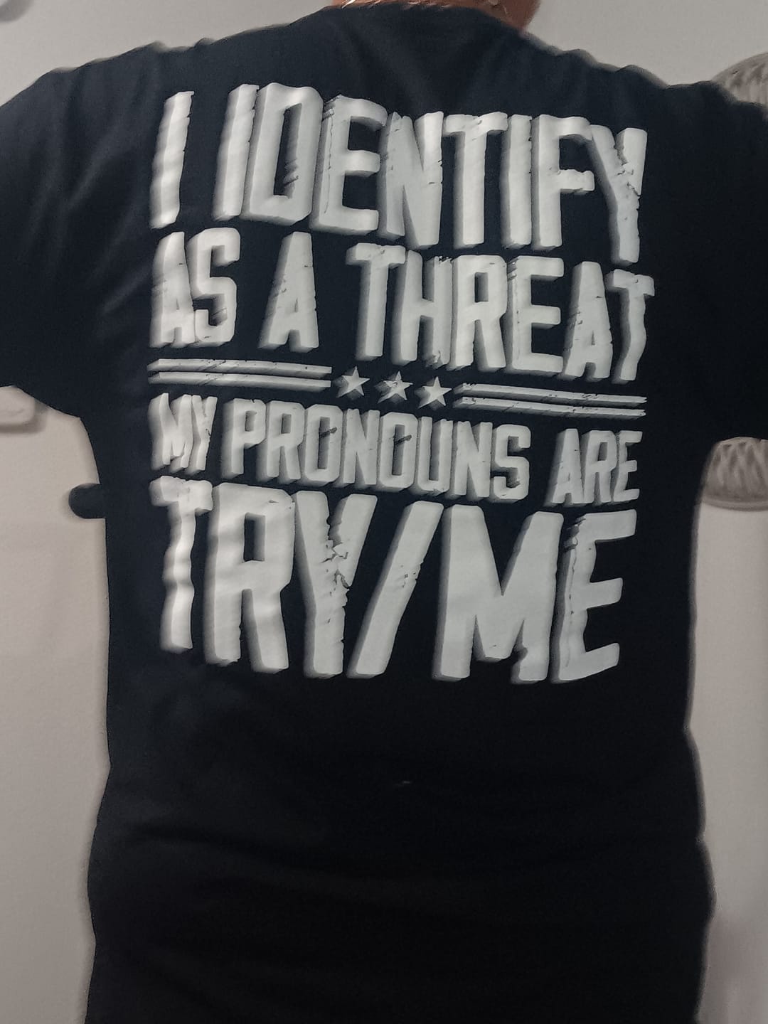 Customer photo review of I Identify As A Threat