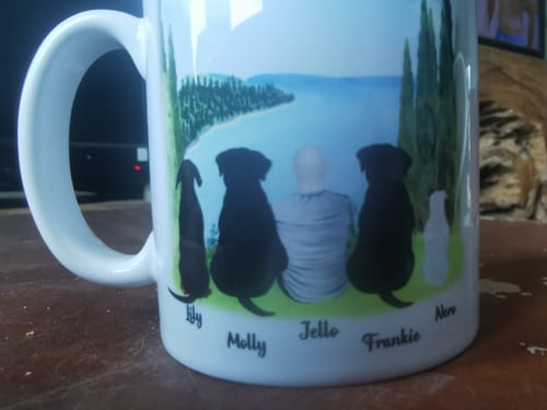 Customer photo review of Man & Dogs - Best Dog Dad Ever Personalised Mug