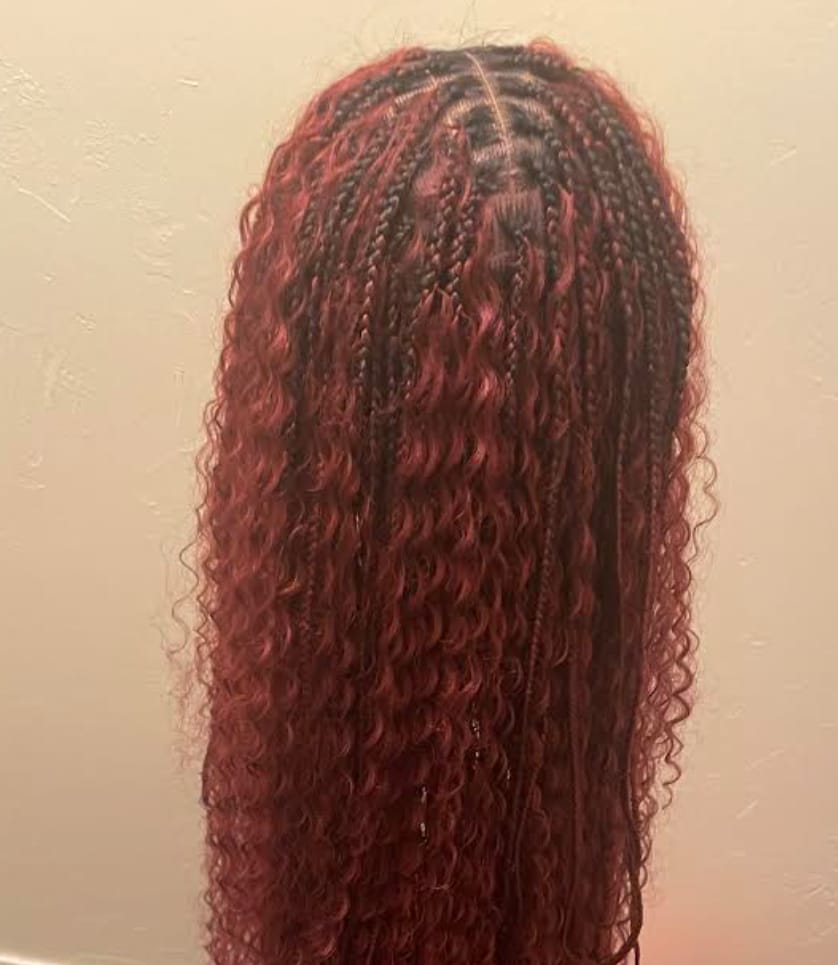 Customer photo review of BOHO Knotless Braided wig
