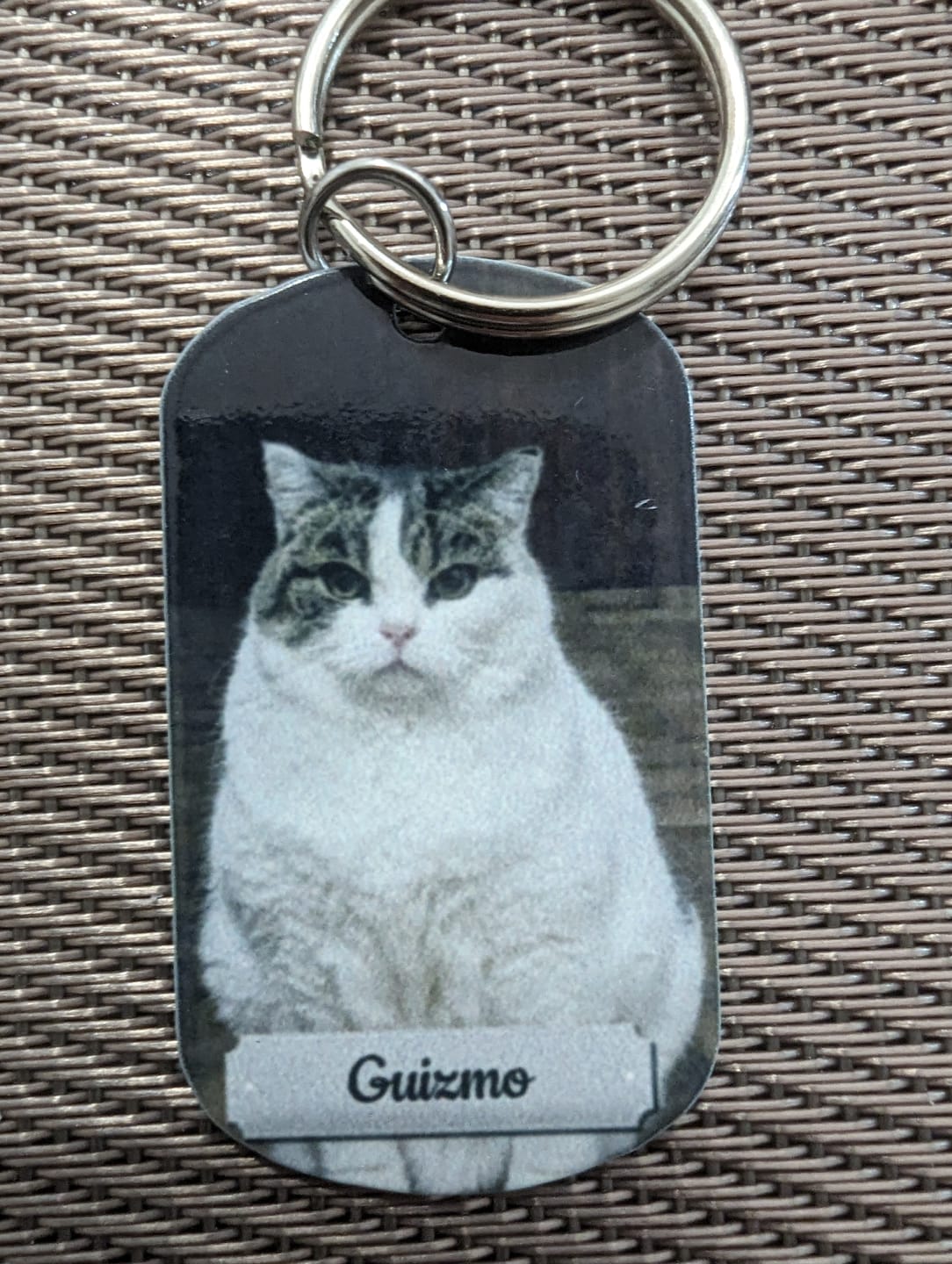 Customer photo review of Photo double face - Porte-clés Dog Tag personnalisé