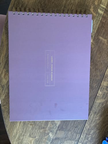 Customer photo review of 2024-2025 Academic Year Horizontal Weekly Planner, Sugar Plum