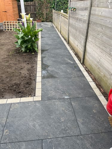 Customer photo review of Himalayan - Black Porcelain Paving Tiles - 900 x 600 x 20mm