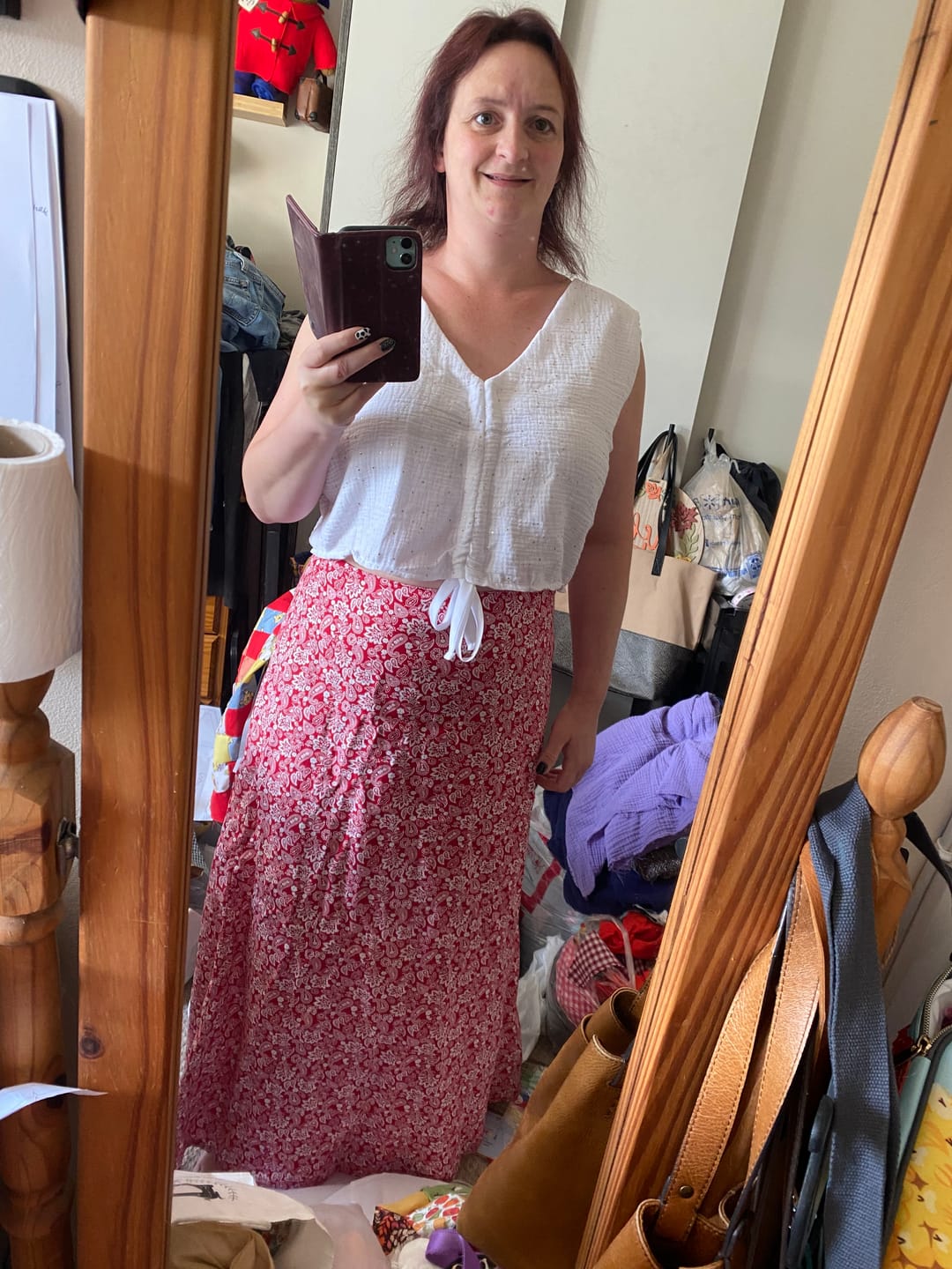 Customer photo review of Gold Speckled Double Gauze Fabric