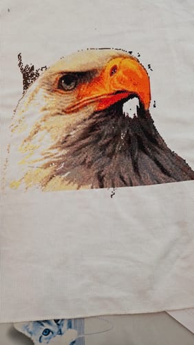 Customer photo review of Kreuzstich - Adler | 50x60 cm