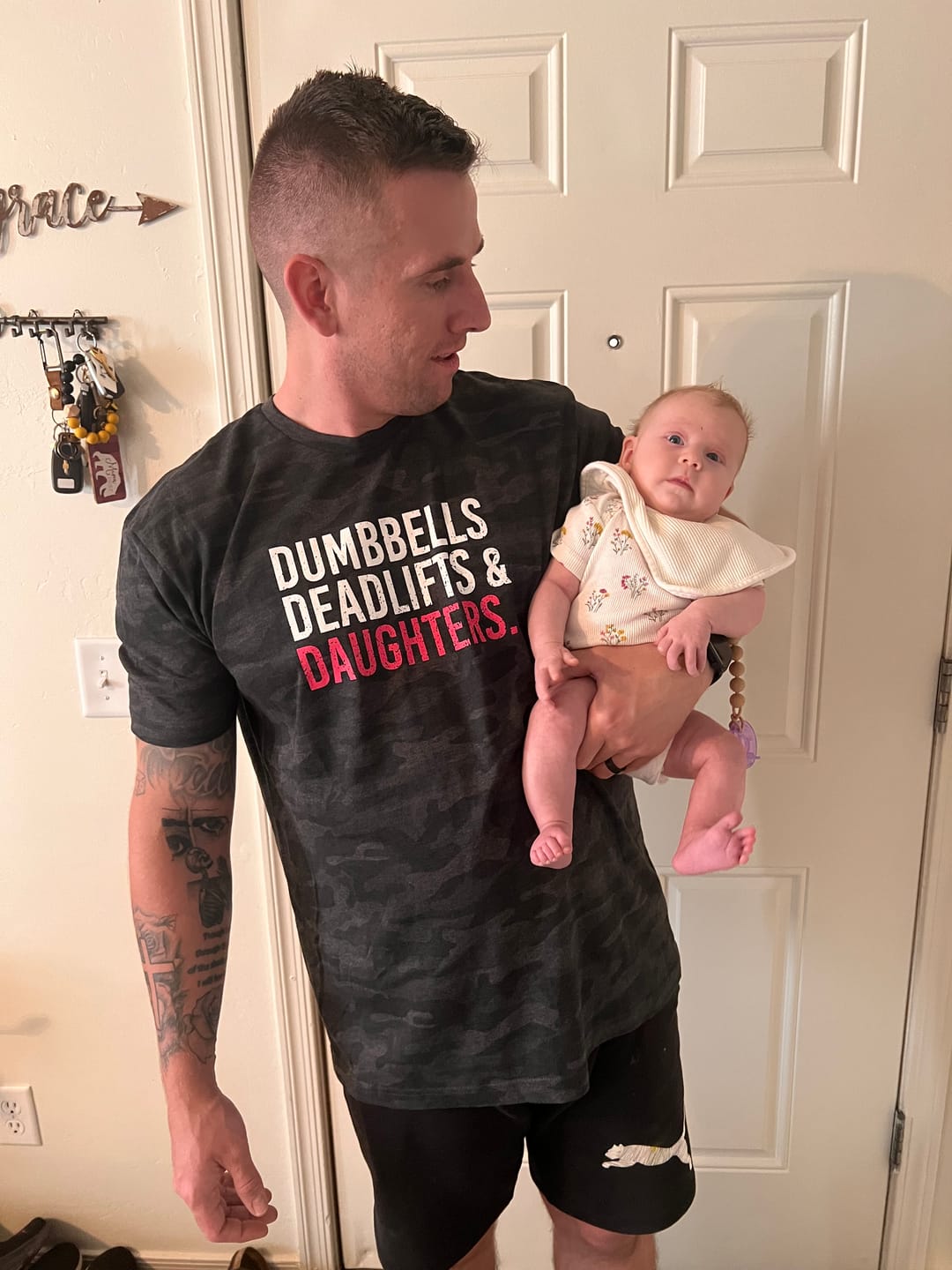 Customer photo review of Dumbbells Deadlifts & Daughters Shirt