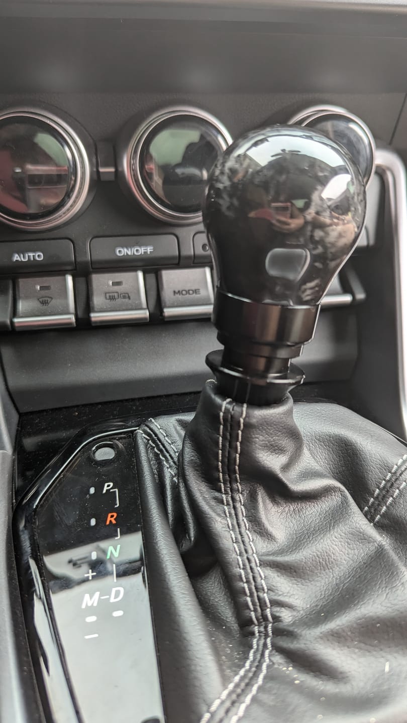 Customer photo review of Weighted Forged Carbon Fiber Shift Knob
