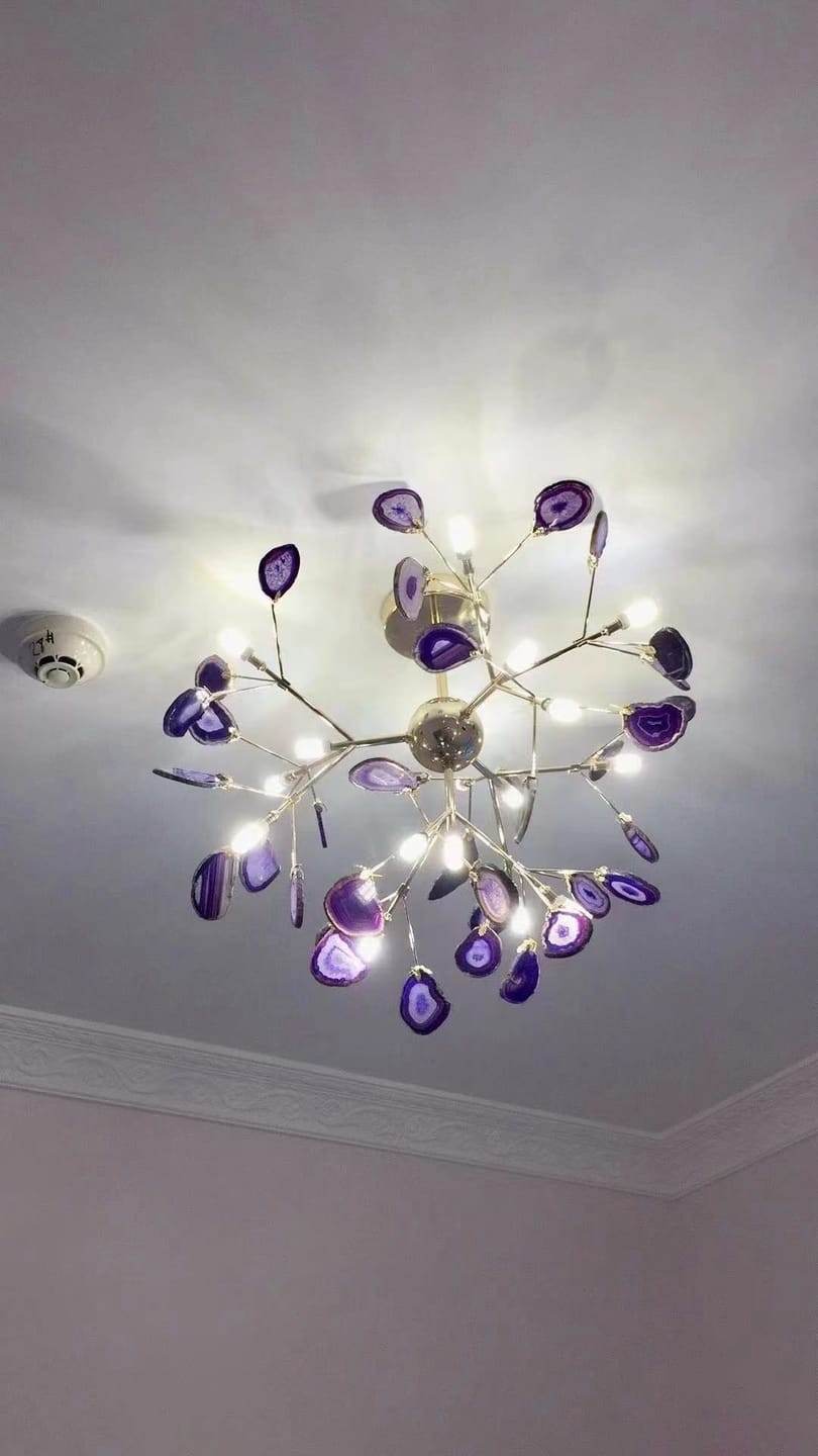 Customer photo review of Heracleum Colorful Agate Branch Chandelier
