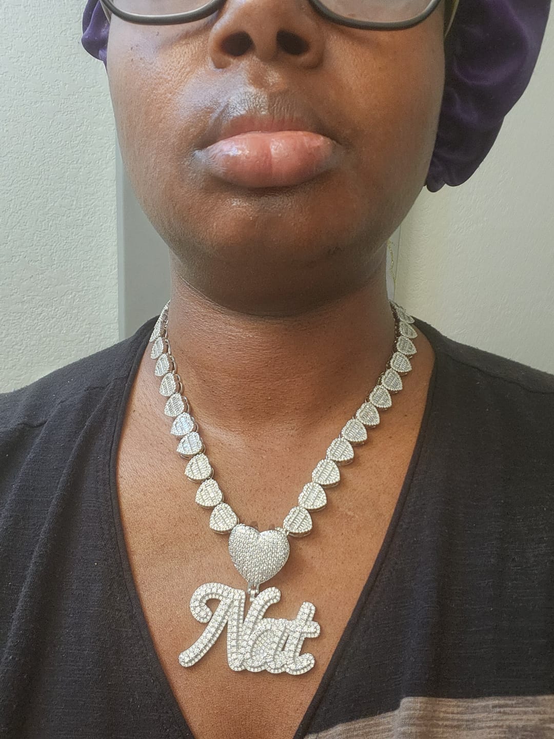 Customer photo review of ROSIE ICEY HEART NECKLACE