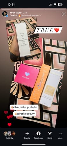Customer photo review of Combo of 1.Feather touch + 2.sleeping mask + 3.SunScent