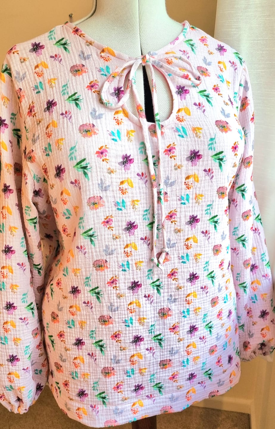 Customer photo review of Spring Floral Garden Double Gauze Fabric