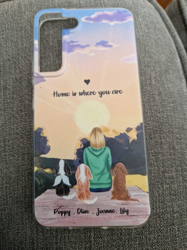 Customer photo review of Seasons with pets - Personalised phone case