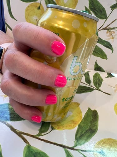 Customer photo review of D1011 Mykonos Pink Sun Changing Dip Powder