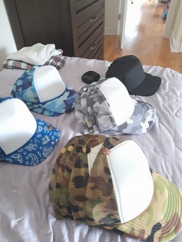 Customer photo review of Paisley Bandana Trucker Hat