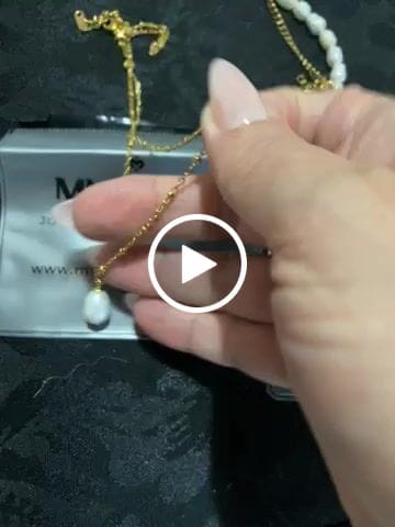 Customer video review of Mix Aloha Colar Duplo Banhado em Ouro 18k