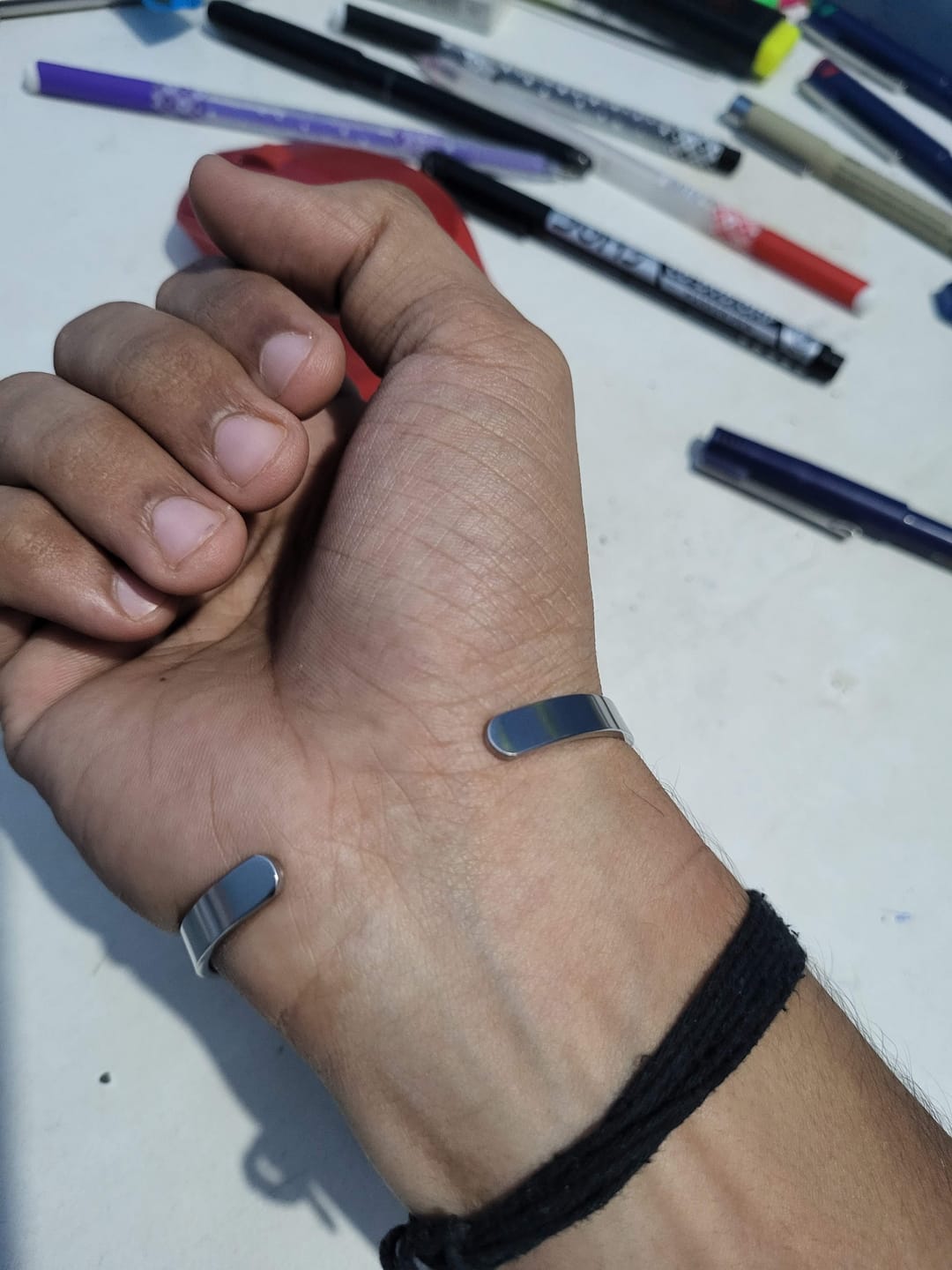 Customer photo review of Personalised Silver Kada