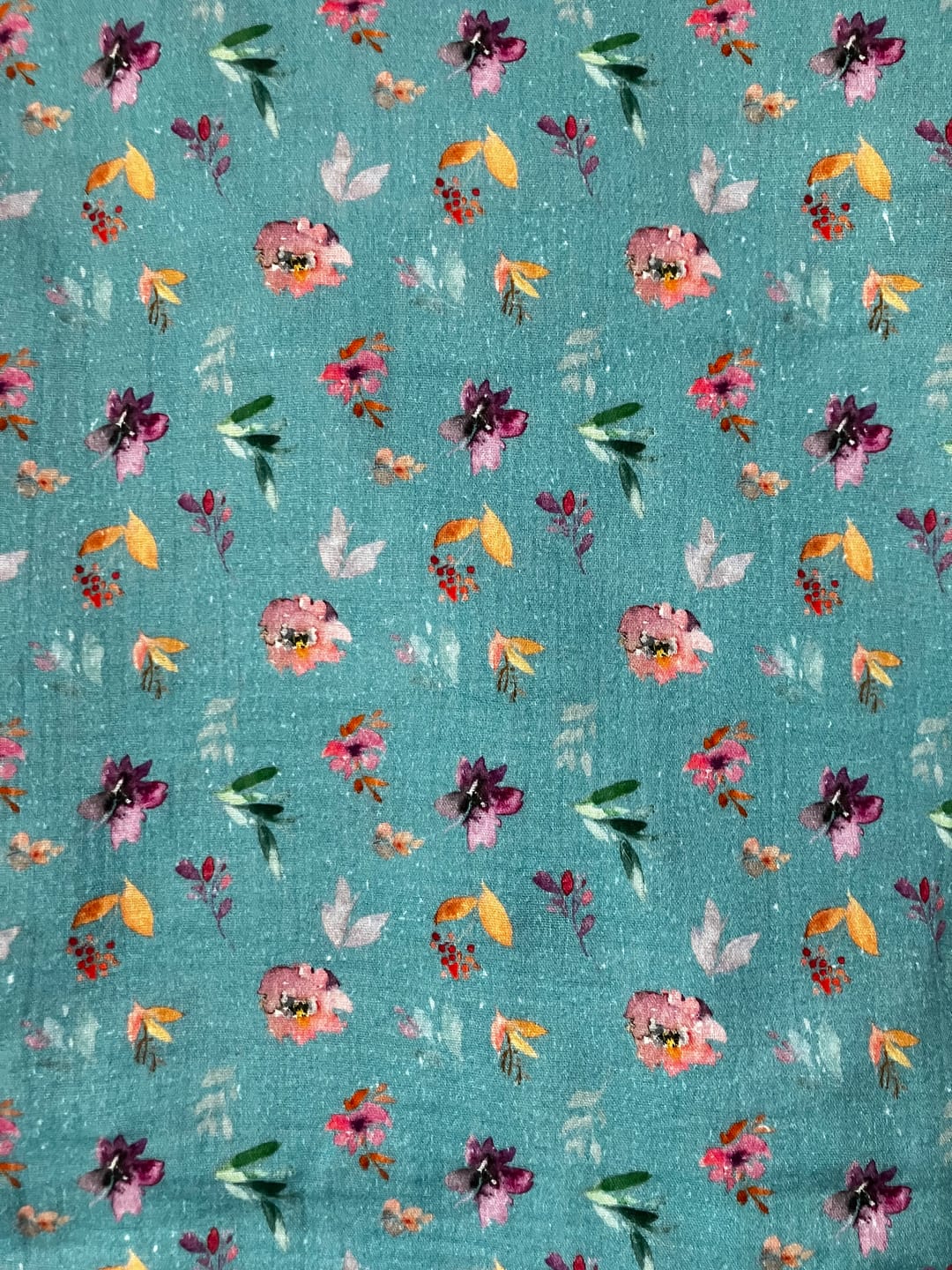 Customer photo review of Spring Floral Garden Double Gauze Fabric