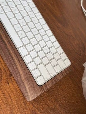 Customer photo review of Wooden Tray for Magic Keyboard with Numeric Keypad