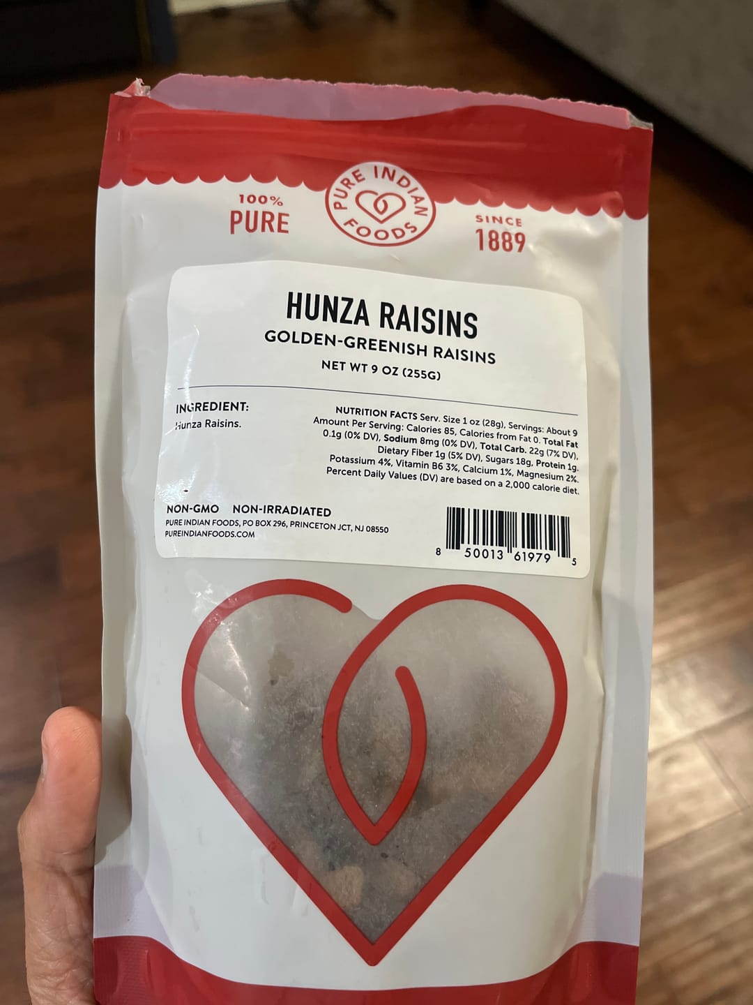 Customer photo review of Hunza Raisins - 9 oz