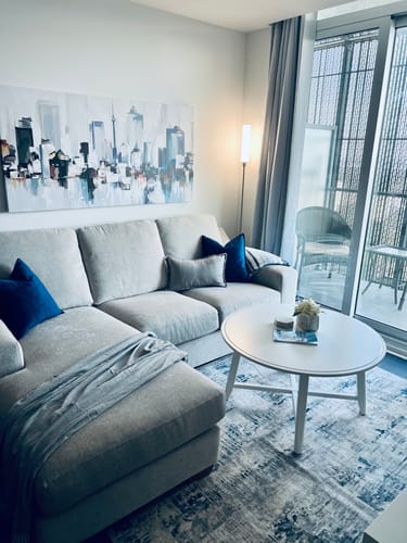 Customer photo review of 'Abstract Toronto' Framed Canvas