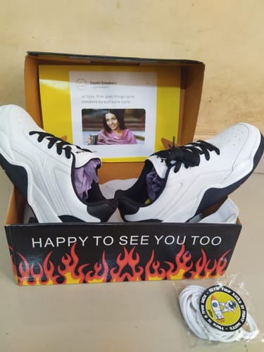 Customer photo review of MYTH Off White Black Men's casual sneaker