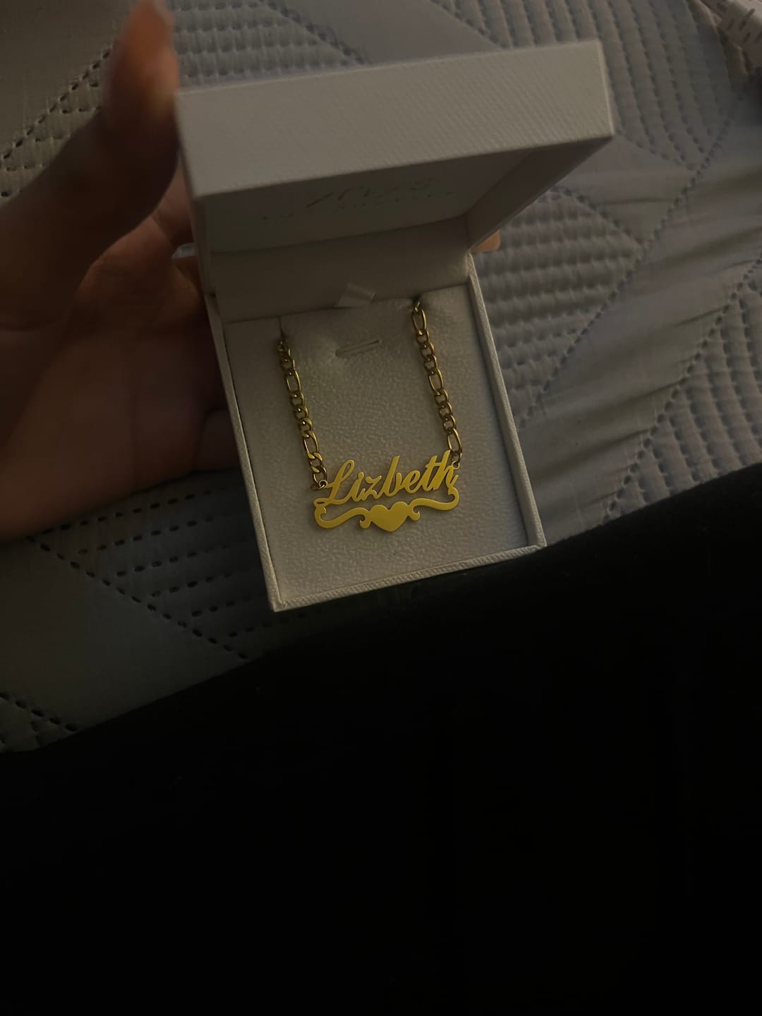 Customer photo review of Love Name Necklace