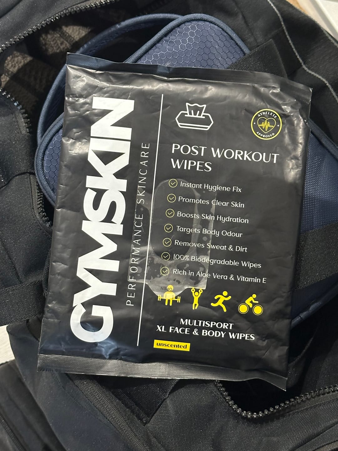 Customer photo review of Post Workout Wipes
