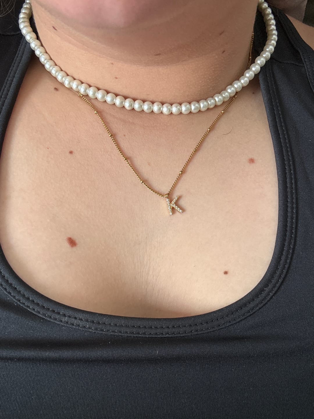 Customer photo review of Dots Letter Halskette | 18K vergoldet