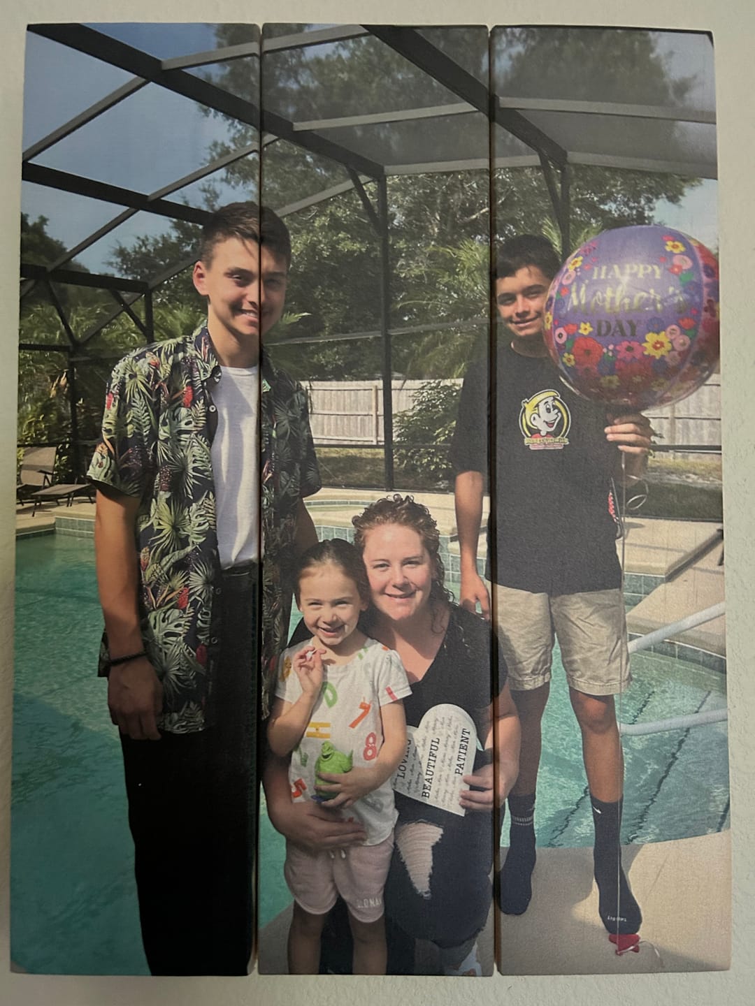 Customer photo review of 14 x 10.5 Planked Wood Print