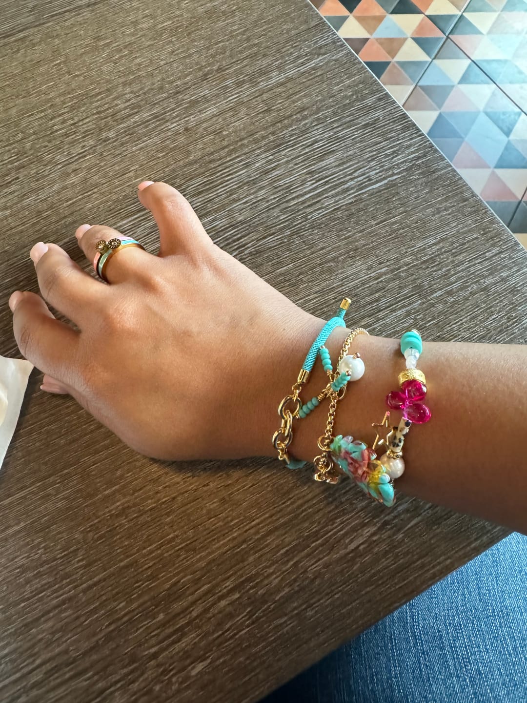 Customer photo review of Tropical Mostera Bracelets
