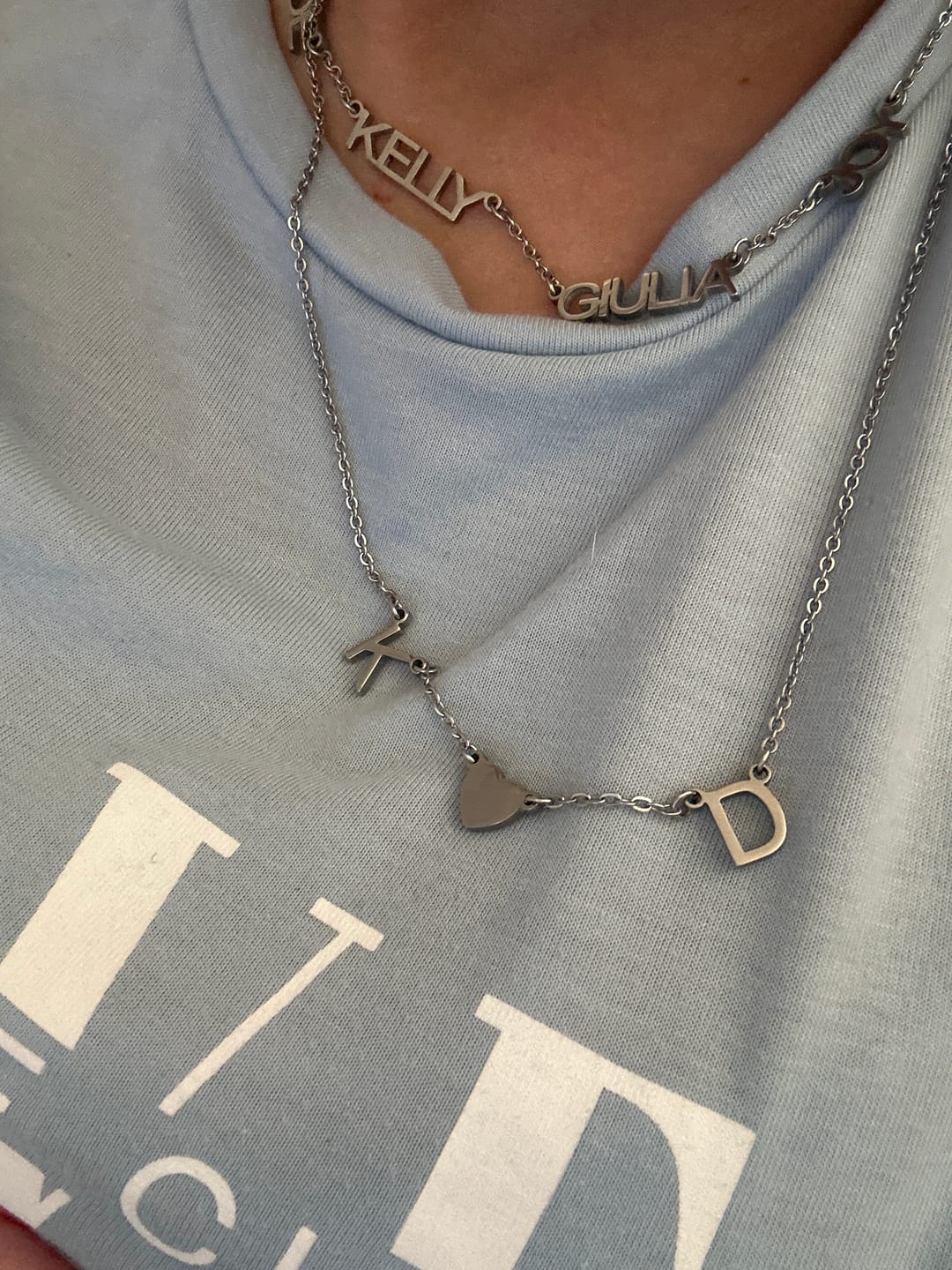 Customer photo review of Collier Initiales Amour