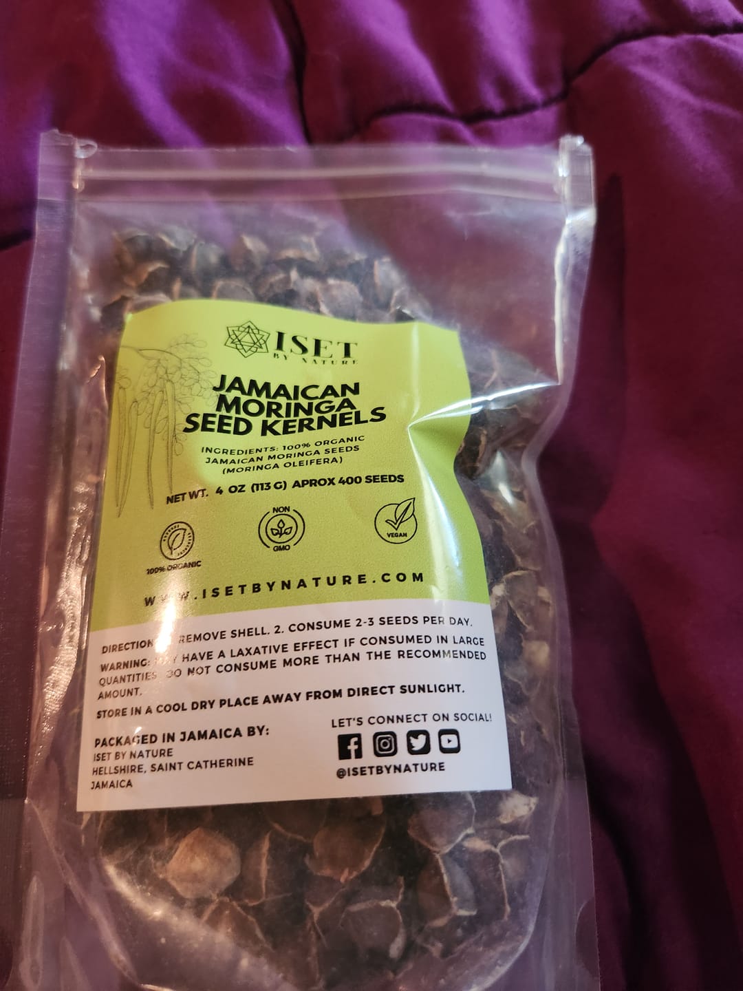 Customer photo review of Jamaican Moringa Seeds, Organic, 4 oz