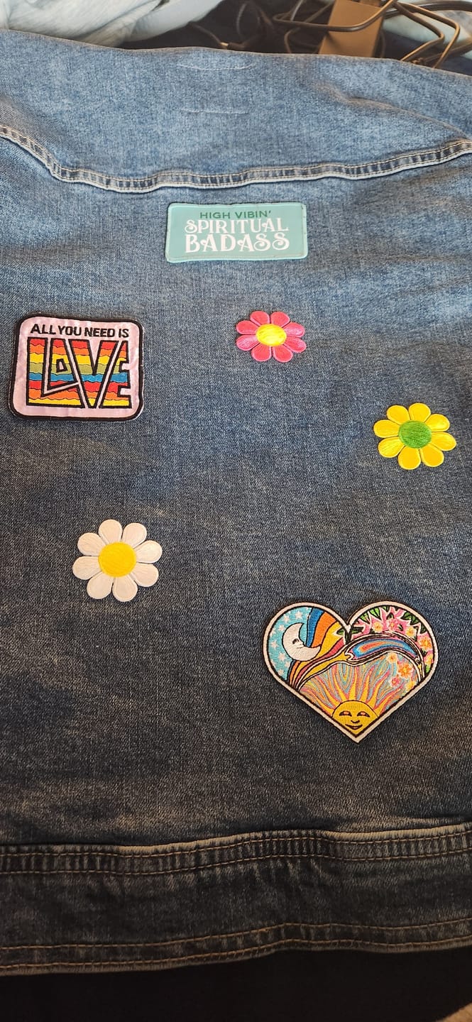 Customer photo review of Psychedelic Celestial Heart Patch