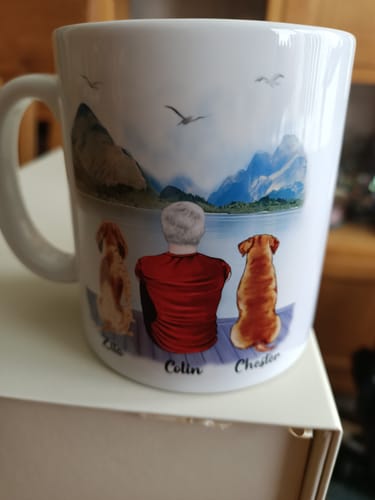 Customer photo review of Man & Dogs - Best Dog Dad Ever Personalised Mug